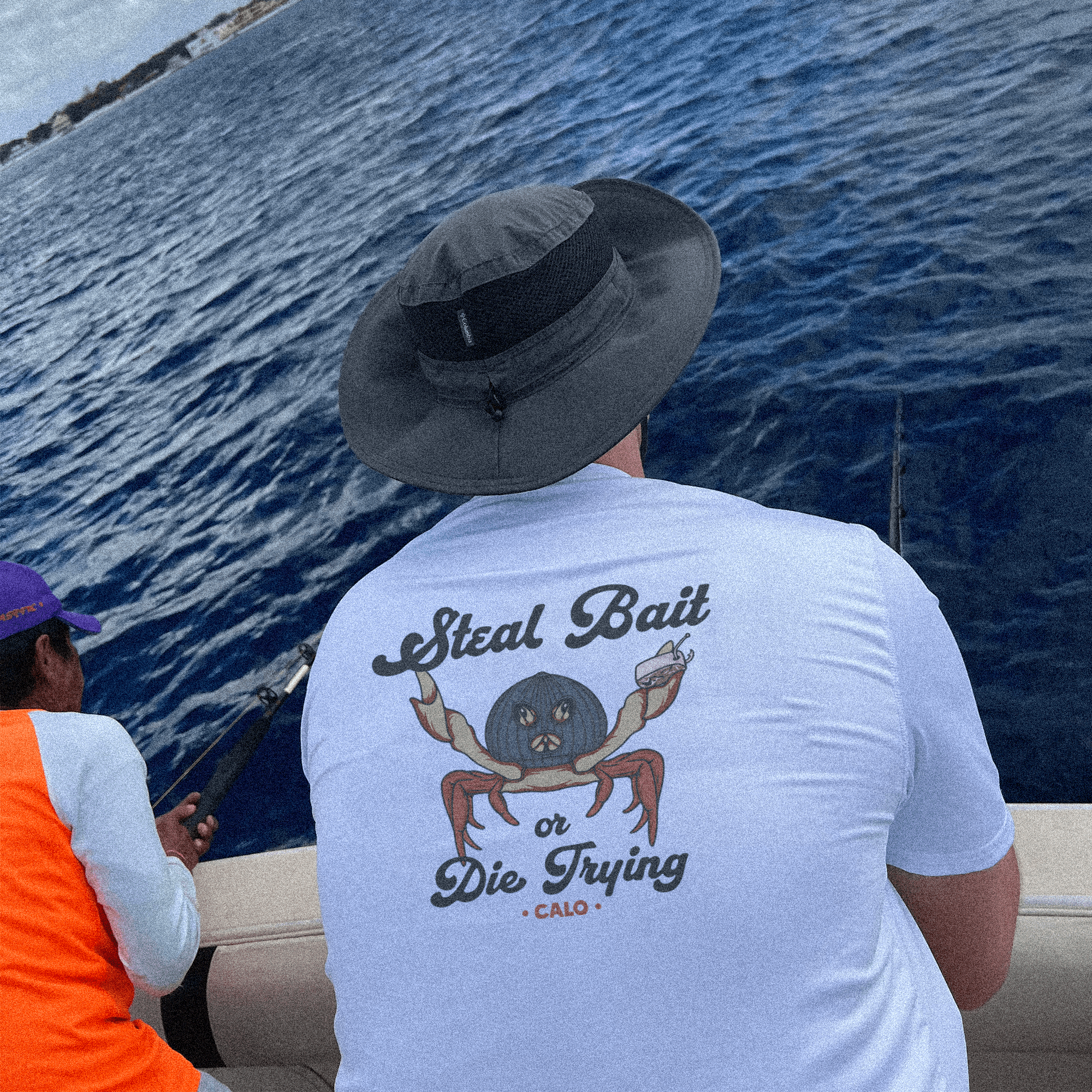 Bait Heist Crew Tee - shirt - cotton - crab - waves - outerbanks - north carolina - obx - Calo