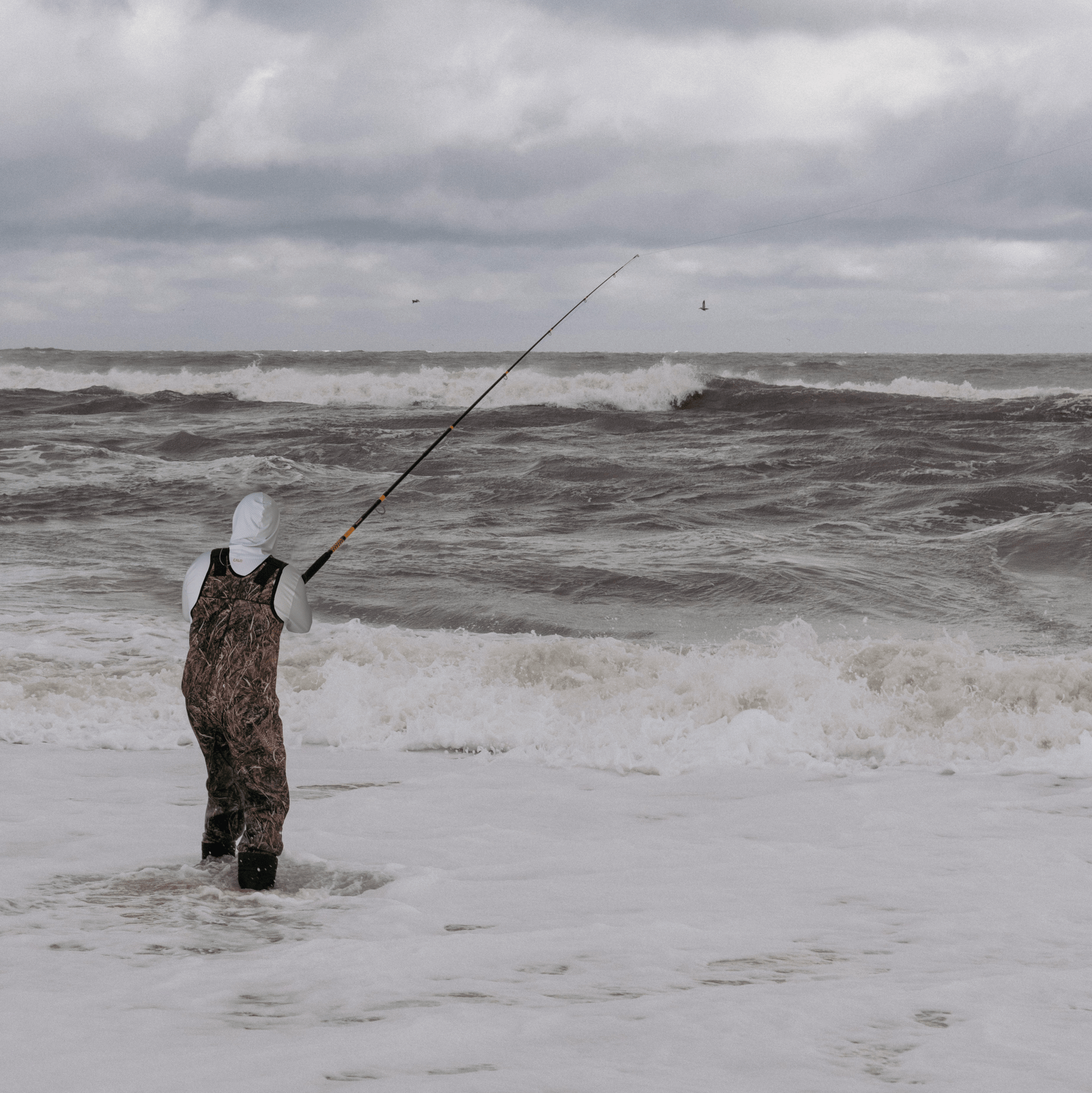 Tropical Gingham Surf Shirt -  hoodie - sun shirt - lightweight - UPF30 - fishing - surf - surf fishing -  beach - Calo